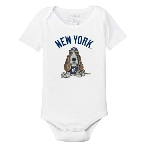 Infant New York Yankees Tiny Turnip White Puddy Bodysuit