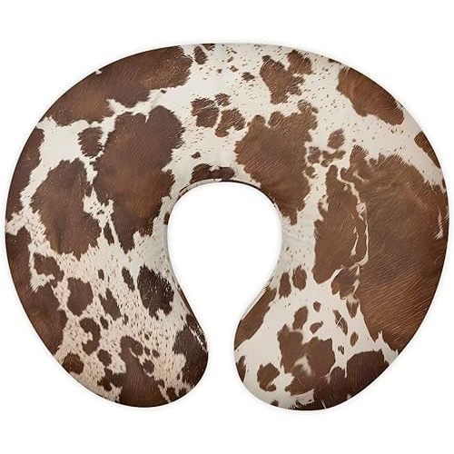 Brown Cow Hide Nursing Pillow Cover for Baby Girl Boy Stretchy Breastfeeding Pillow Slipcover with Hidden Zipper Nursing Pillow Covers for Breastfeeding Moms Nursing Protective Case Camo