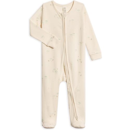 Colored Organics Baby Zip-Up Footed Sleeper with 2-Way Zipper - Newborn Organic Cotton Pajamas