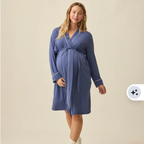 Clea Bamboo Robe | Slate Blue – Kindred Bravely L/XL