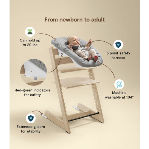 Stokke Tripp Trapp Newborn High Chair: brings your baby to the family table from birth and stays for lifetime. | Stokke® Online Shop