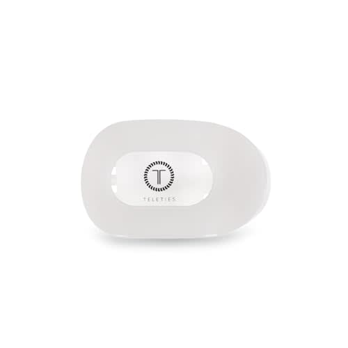 TELETIES - Small Flat Round Clip - Strong Grip, Bendable Teeth, Comfortable Curved Design - For Lying Down, Yoga, Driving & More - Ideal for Thin-Medium Hair - For All Hair Textures - Coconut White