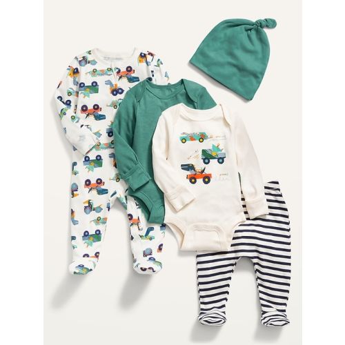 Unisex 5-Piece Layette Set for Baby