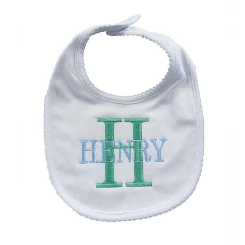 Name & Initial Embroidered Bib