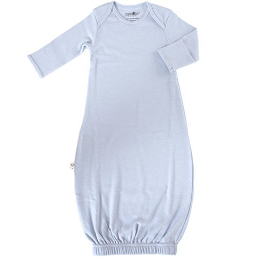 Woolino Infant Nightgown - 100% Superfine Merino Wool Baby Gowns - Newborn Sleeper Gown for Boy & Girl - 0-6 Months