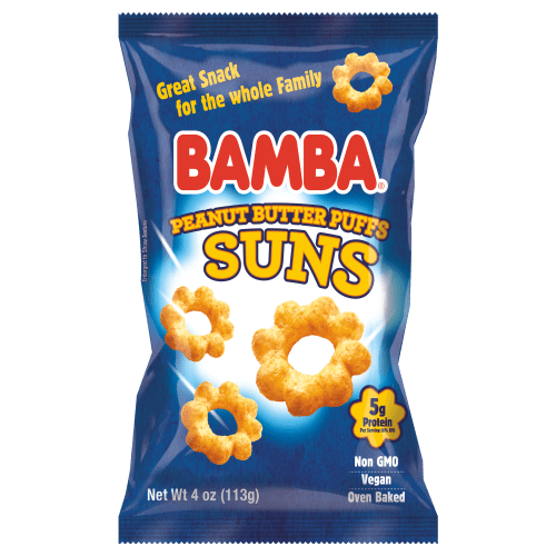 Gratify Peanut Butter Puffs Bamba 4 oz Vegan Kosher Snack with 50% Peanuts