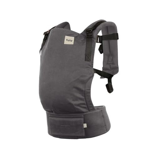 Baby Tula Breathable Mesh Panel Free-to-Grow Baby Carrier - Adjustable, Comfortable, Newborn to Toddler Carrier - Ergonomic Fit for 7lbs to 45lbs - Back & Front Carry Options - Graphite