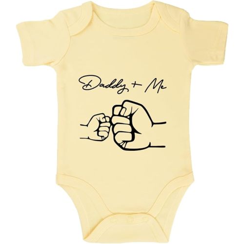 listery Daddy and Me Bodysuit Infant Baby Bodysuit I Love Dad Bodysuit Funny Father's Day Outfits 0-6Months