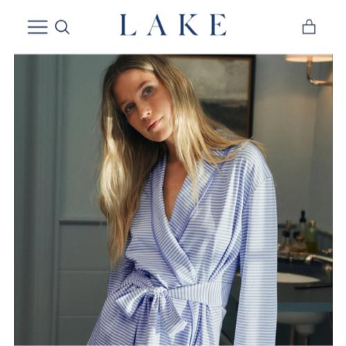 LAKE | Women | Pima Cotton Pajamas | Hydrangea Pima Short Robe