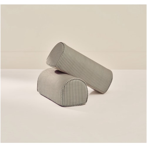 Green Striped Armrests (Set of 2) | Finley in Jade & Stone | House of Noa