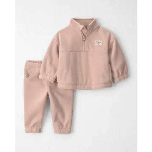 Baby Girl 2-Piece Recycled Microfleece Top & Pant Set - Little Planet | Carter's