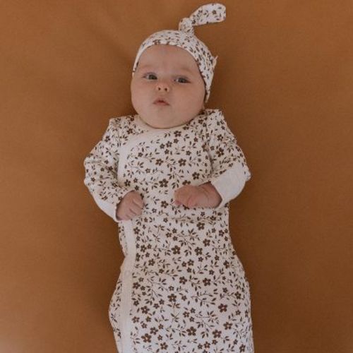 Makemake Organics Organic Baby Knotted Sleep Gown - Wildvine
