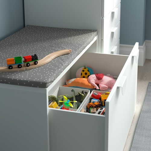 Bench with toy storage - white/white 35 3/8x20 1/2x18 7/8 "