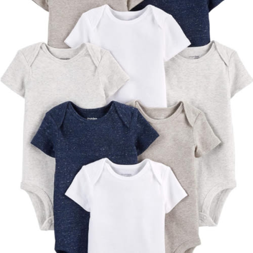 0-3 months, Simple Joys by Carter's Unisex-Baby 8-Pack Short-Sleeve Bodysuit