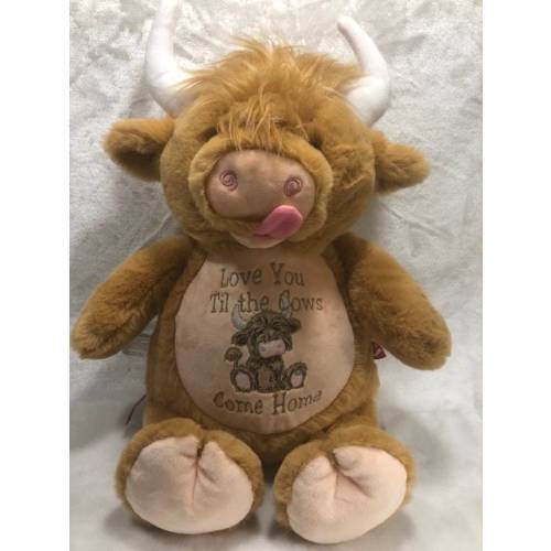 Cow Highland Cow Stuffed plush animal, embroidered personalized, baby shower gift, gift for baby, keepsake