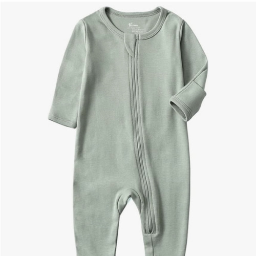 O2 BABY Baby Boys Girls Organic Cotton Zip-Front Sleeper Pajamas, Footed Sleep 'n Play