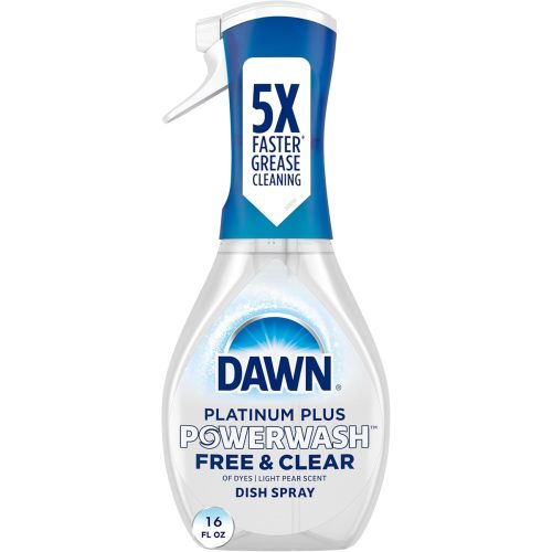 Dawn Powerwash Free & Clear Light Pear Dish Spray, Dish Soap Starter Kit, 16 Fl Oz