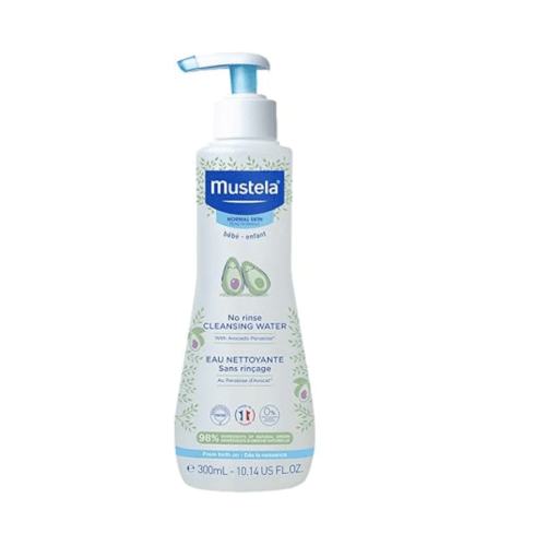 Mustela Baby Cleansing Water - No-Rinse Micellar Water - with Natural Avocado & Aloe Vera - for Baby's Face, Body & Diaper - 1 or 2-Pack - Various Sizes