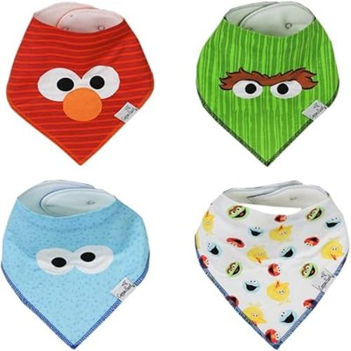 Copper Pearl Baby Bandana Bibs - 4 Pack Soft Cotton Bibs for Drooling & Teething, Absorbent, Adjustable Fit, Many Styles