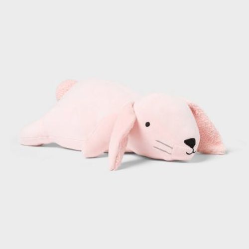 Bunny Weighted Plush Kids' Throw Pillow Pink - Pillowfort™