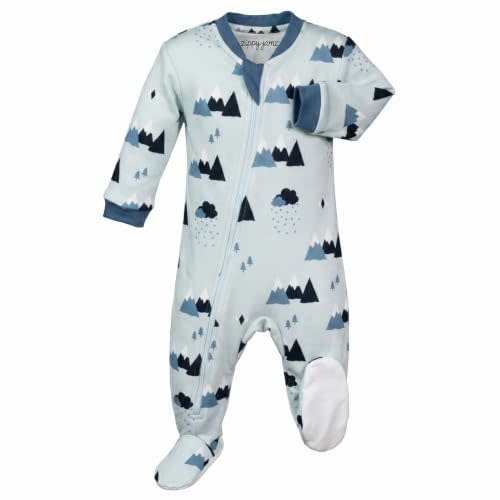zippyjamz – Zipper Organic Sleeper Footed Onesies Sleeper Baby Pajamas with Inseam Zipper
