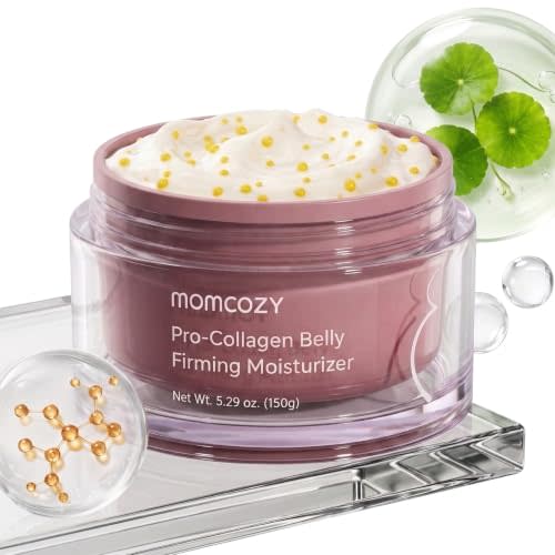 Momcozy Pro-Collagen Stretch Mark Cream - Belly Firming Moisturizer 5.29 oz | EWG Verified & Derm Tested Exclusive Oil Capsule Cream with Double Nourishment, Elasticity To Prevent Stretch Marks In 4 Week