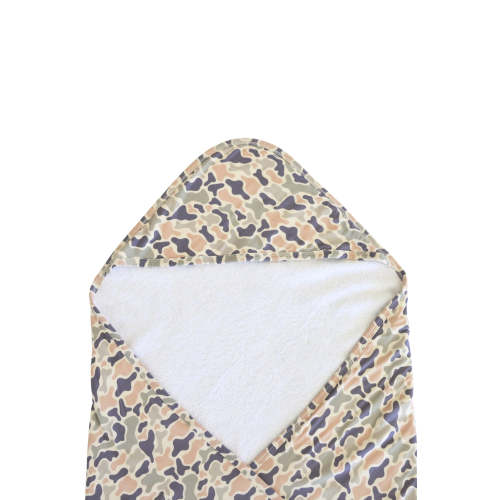 Embroidered Bamboo Hooded Towel in Camo Cutie | Caden Lane