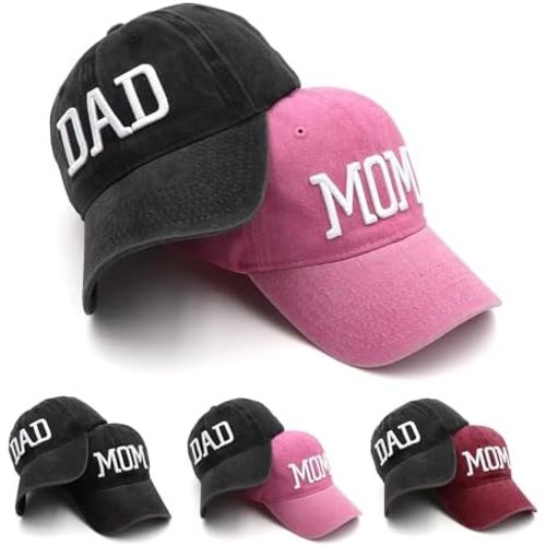 Mom and Dad Hats, Embroidered Trucker Hats Women Men,Pregnancy Announcement