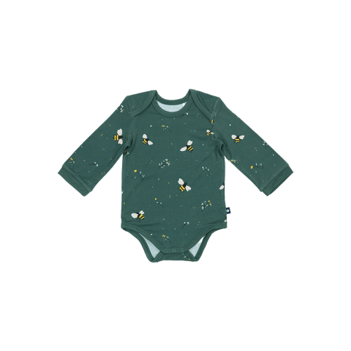 Bunny Slopes Baby | Long Sleeve Bodysuit in Busy Bee – Larkspur Baby