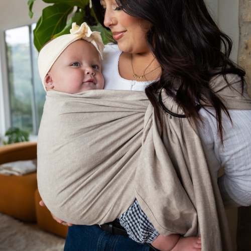 Piper Ring Sling Baby Carrier - Tan Hemp Cotton Blend | hope&plum