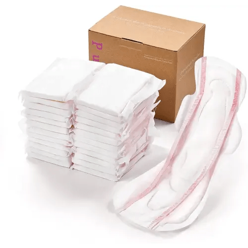 PurComfy 24 Count Premium Postpartum Pads with Wings, Large Maximum Absorbency Postpartum Maternity Pads Ultra Soft Heavy Flow Secure Leak Protection After Birth