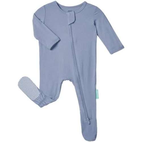 PurComfy Baby Zipper Footie Pajamas, Supersoft Bamboo Rayon Baby Footed Pjs Boy Girl 0-3-6-9-18-24 Month Coverall Sleepers