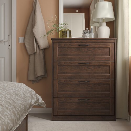 SONGESAND 4-drawer dresser - brown 32 1/4x40 1/2 "