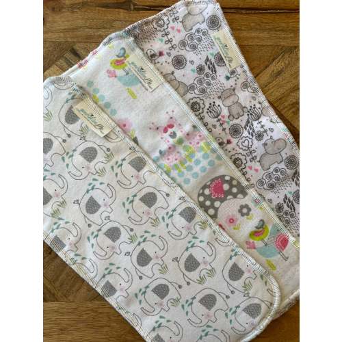 Cloth Diaper Inserts, Diaper Doublers, 12 Pack, Baby Shower Gift, Diaper Liners, Cloth Diaper Liners, Overnight Liners, Elephant, Baby Girl
