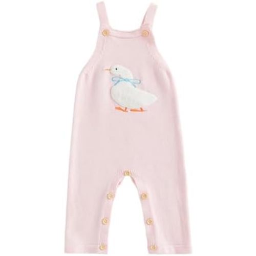 Knit Romper Baby Girl Sweater Jumpsuit Strawberry Sleeveless Button Overalls Infant Duck Outfit Newborn Fall Clothes