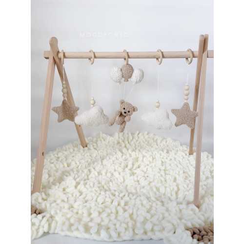 Boucle Baby Gym: Bear, Moon, Star Sensory Toys