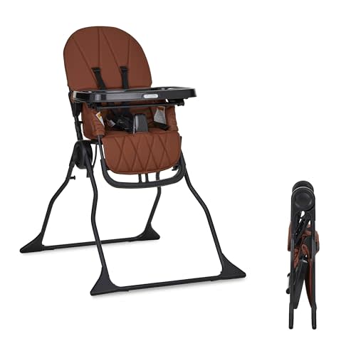 Dream On Me Snack and Stow Highchair | Adjustable Feeding Chair with Removable Tray, Lightweight, Foldable Design, Easy to Clean, Perfect for Toddlers & Infants