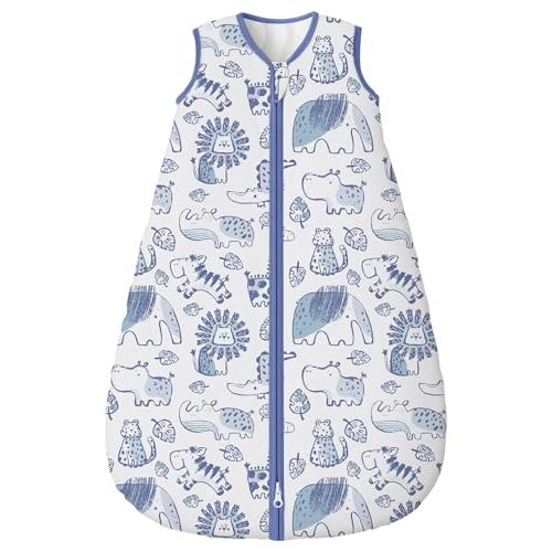 Yoofoss Baby Sleep Sack 6-12 Months, 1.5 Tog Baby Wearable Blanket with 2-Way Zipper, 100% Cotton Organic Fabric Winter Infant Sleeping Sack, Warm Soft Comfy