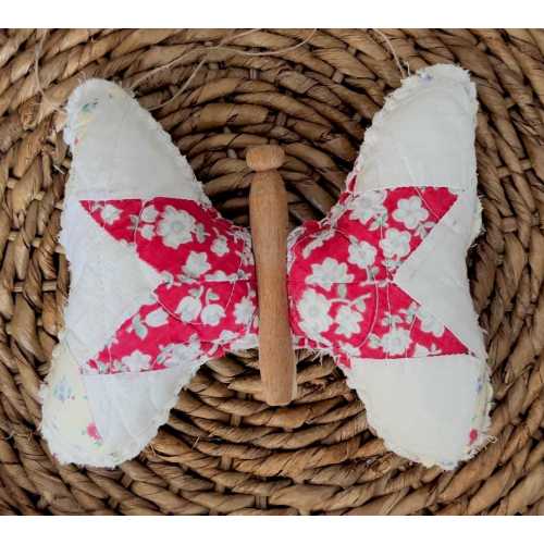 Quilted Butterfly, Antique Vintage Quilt Butterfly, Butterfly Decor, Butterfly Wall Hanging
