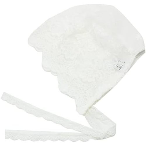 White Lace Baby Bonnet Toddler Bonnets Infant Newborn Girl Cap Summer Hat