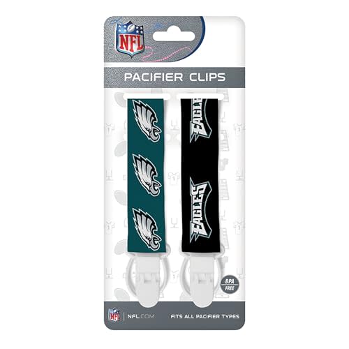 BabyFanatic Officially Licensed Unisex Pacifier Clip 2-Pack - NFL
