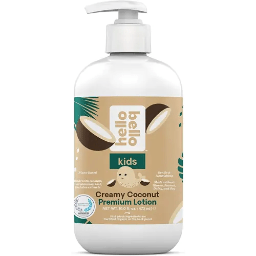 Hello Bello Kids Premium Lotion - Gentle Hypoallergenic Vegan Formula to Nourish and Moisturize - Creamy Coconut Scented - 16 Fl Oz