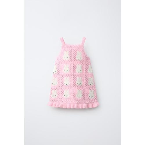 MIFFY™ MERCIS BV © CROCHET KNIT DRESS - Pastel pink | ZARA United States
