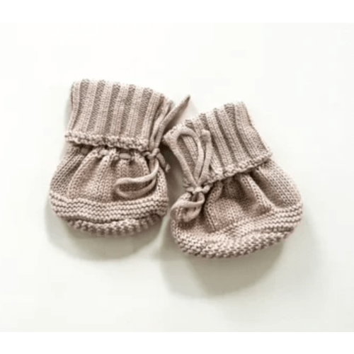 Baby Booties - Knit, Teddy Brown | Organic Cotton – Sweet June