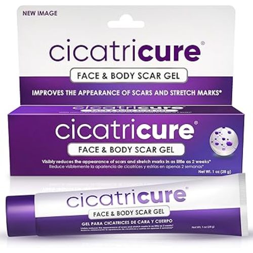 Cicatricure Advanced Scar Gel for Face & Body - Proven Results in 2 Weeks, Scar Treatment for Surgical Scars, Stretch Marks, Scars of Burns and Injuries, Acne Scar Treatment, 1 oz (28 g)