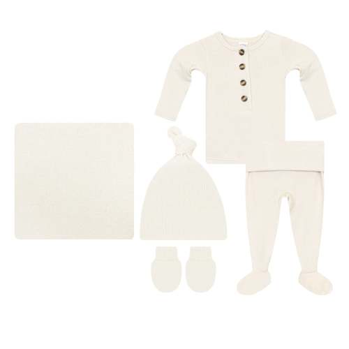 Dakota Plush Knit Newborn Hat Bundle + Top + Bottoms