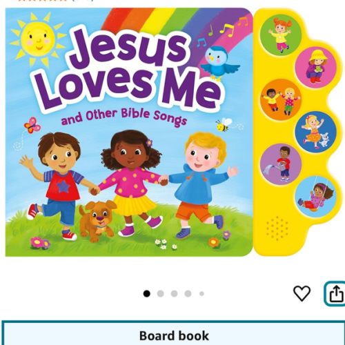 Jesus Loves Me and Other Bible Songs - Christian Children’s Books with 6 Sound Buttons for Toddlers