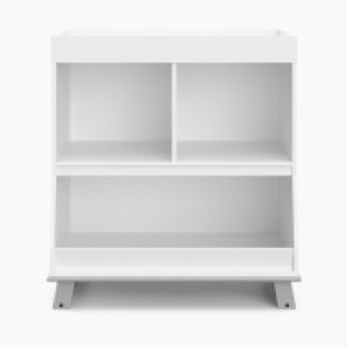 Storkcraft Modern Convertible Changing Table - White/Pebble Gray