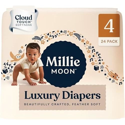 Millie_Moon Luxury_Diapers -Size 4 Count 24 (Pack of 1)