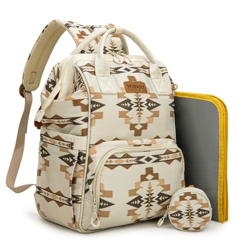 Montana West Wrangler Diaper Bag Backpack Aztec Callie Bag Travel Backpack Purses Western Multi-Function Baby Bags for Mom